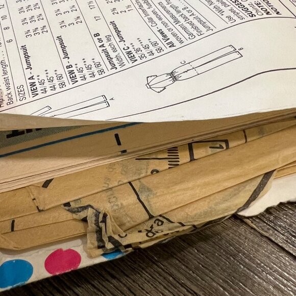 Vintage McCalls 7462 Misses Jumpsuit Sewing Pattern Size 10 - Picture 3 of 3